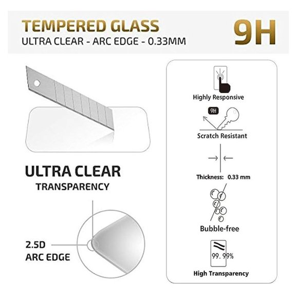 [3 Pack] Xiaomi Redmi 9A, Xiaomi Redmi 9C Screen Protector Tempered NWT - Picture 5 of 5